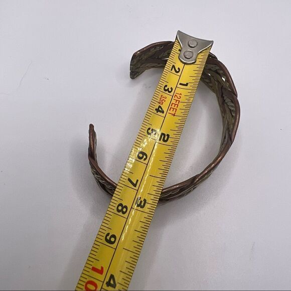 Silver Toned Gold Tone Copper Toned Twisted Rope Metal Cuff Fashion Bracelet - Picture 4 of 4